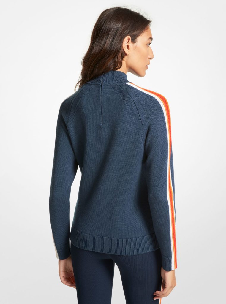 Le pull en laine mérinos de la deuxième capsule Ellesse x Michael Kors.