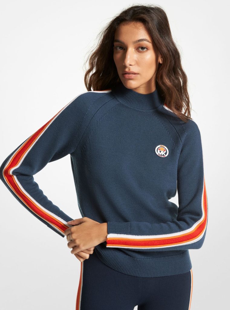 Le pull en laine mérinos de la deuxième capsule Ellesse x Michael Kors.