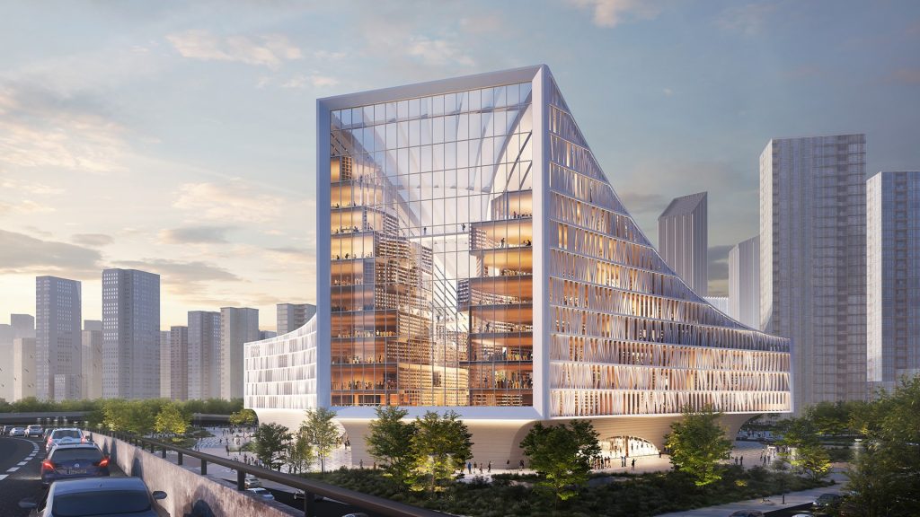 Le projet di cabinet MVRDV "Wuhan Library", une bibliothèque centrale de 140 milles m2.