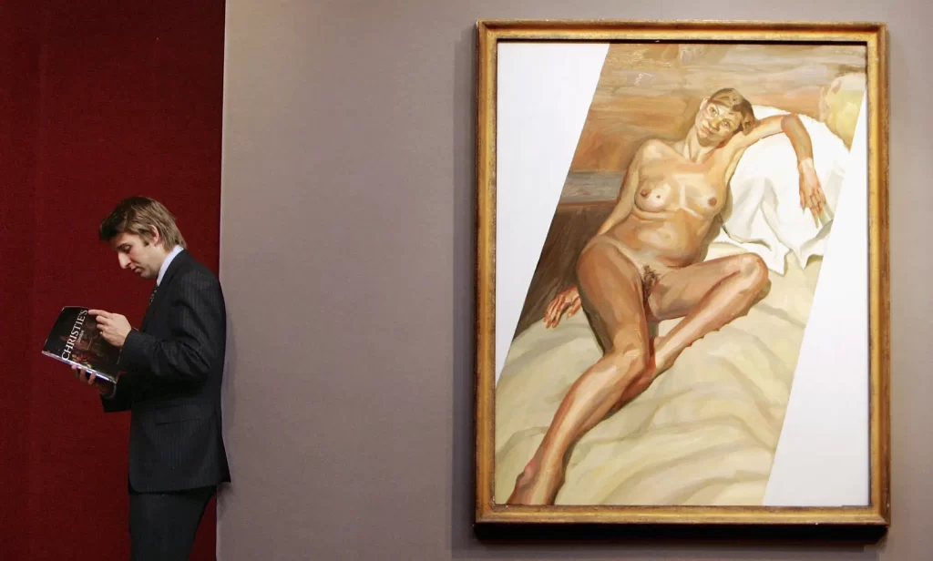 Kate Moss peinte par Lucian Freud