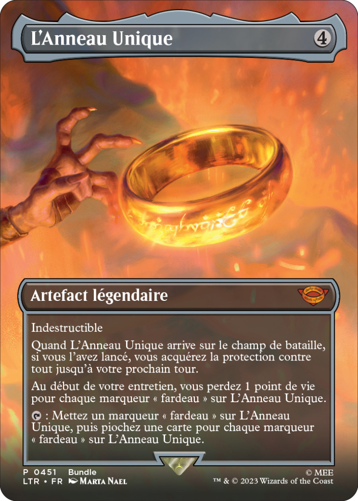 L'Anneau Unique de Magic Seigneur des Anneaux dans sa V2 en français