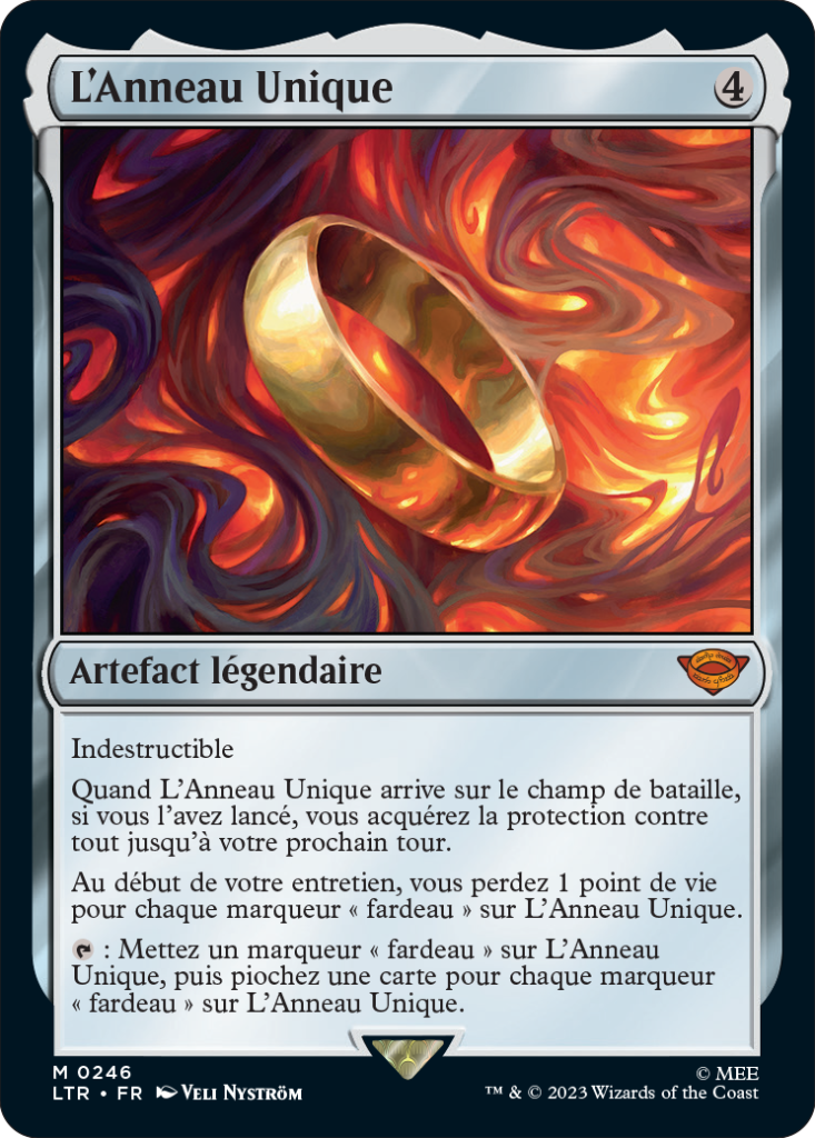 L'Anneau Unique de Magic Seigneur des Anneaux dans sa V1 en français