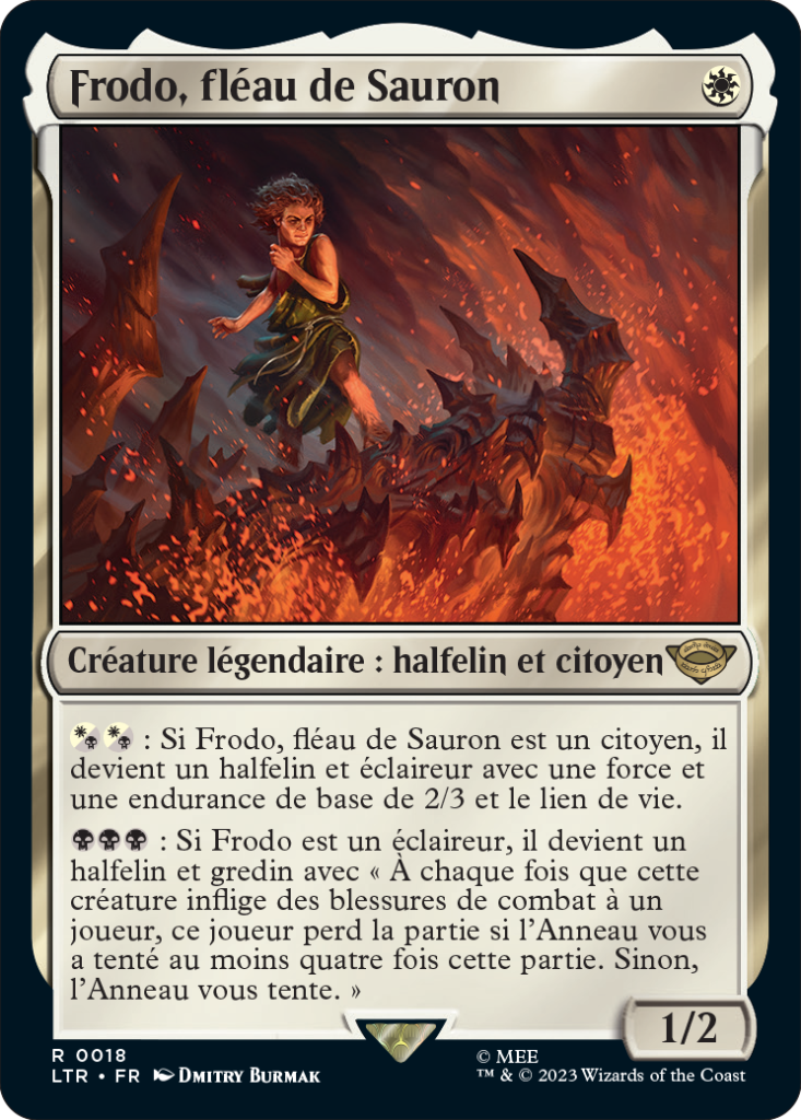 La carte de Frodo dans Magic Seigneur des anneaux.