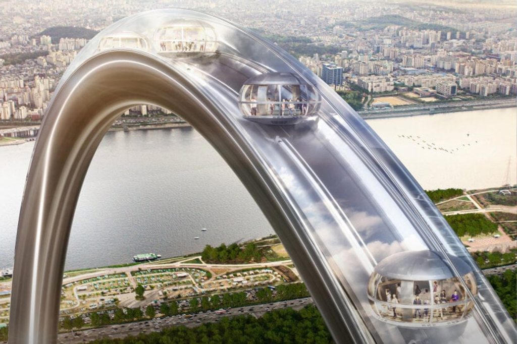 Les cabines des passagers du Seoul Ring