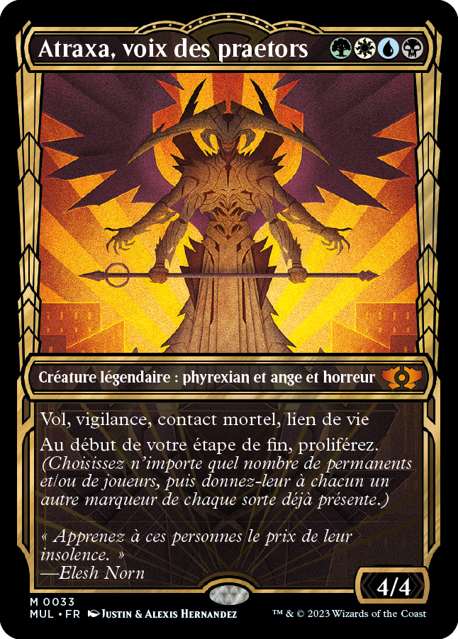 Atraxa, voix des praetors, version légendes du mutiverse dans L'invasion des machines