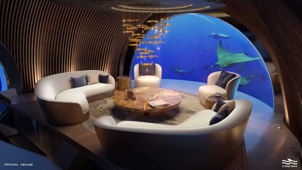 L'un des salons du Nautilus de U-Boat Worx