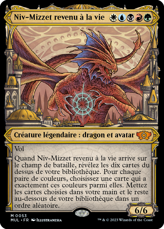 Niv-Mizzet revenu à la vie, version légendes du mutiverse dans L'invasion des machines