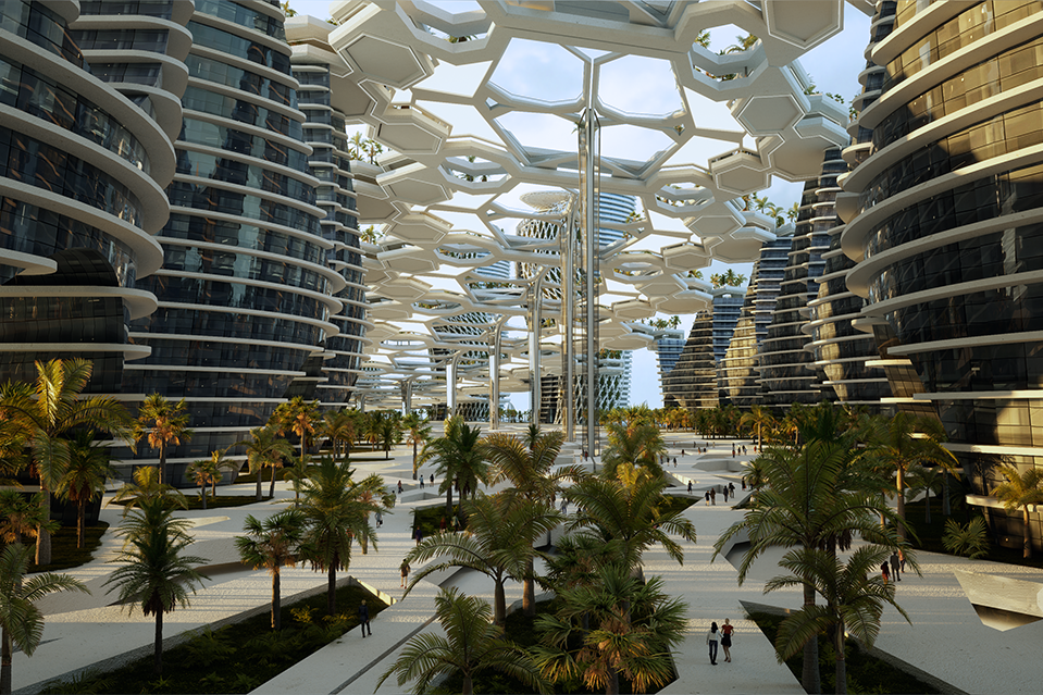 L'intérieur du Dubai Healthcare City imaginé par Kalbod Studio