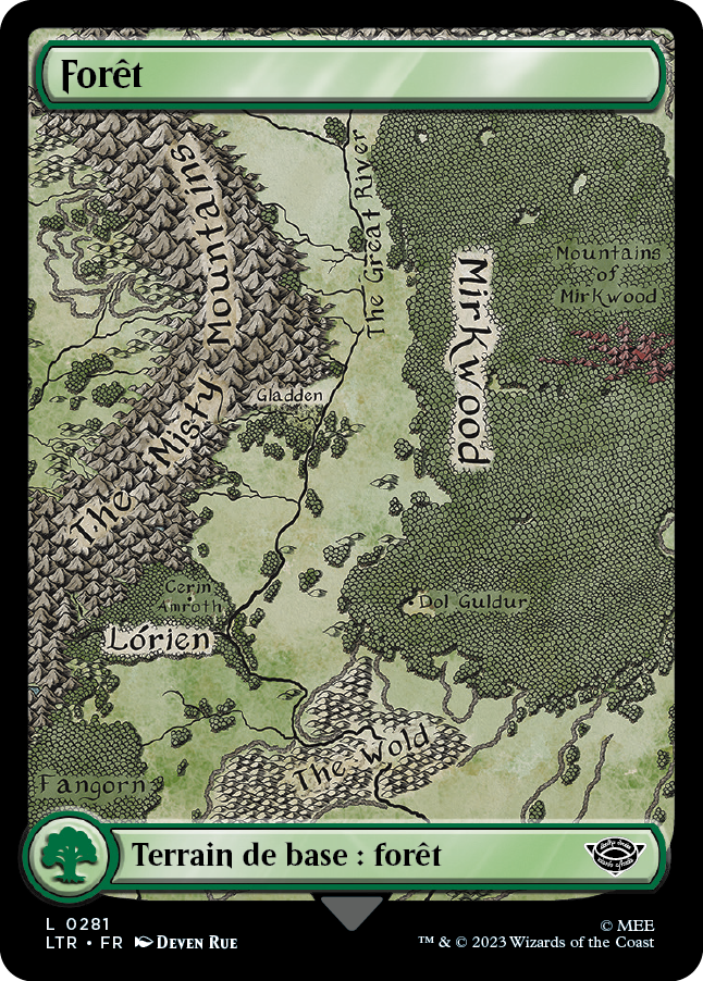 Carte Magic the Gathering, dans l'édition Seigneur des Anneaux de 2023.