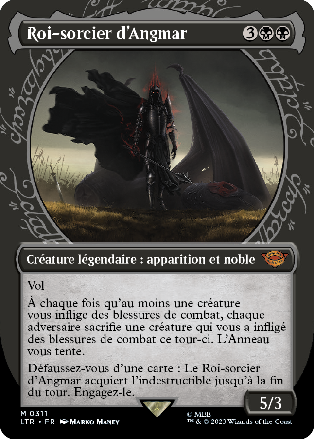 Carte Magic the Gathering de roi-sorcier, dans l'édition Seigneur des Anneaux de 2023.