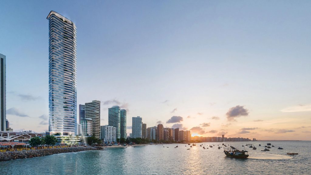 La tour Diagonal de Pininfarina, au Brésil, face à l'océan Atlantique.