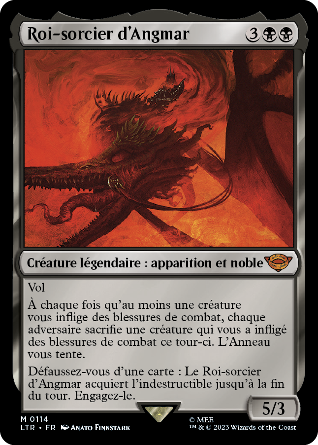 Carte Magic the Gathering de roi-sorcier, dans l'édition Seigneur des Anneaux de 2023.