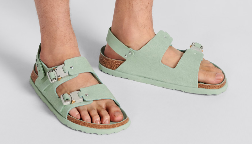sandales Milano DIOR by BIRKENSTOCK vert pastel portée
