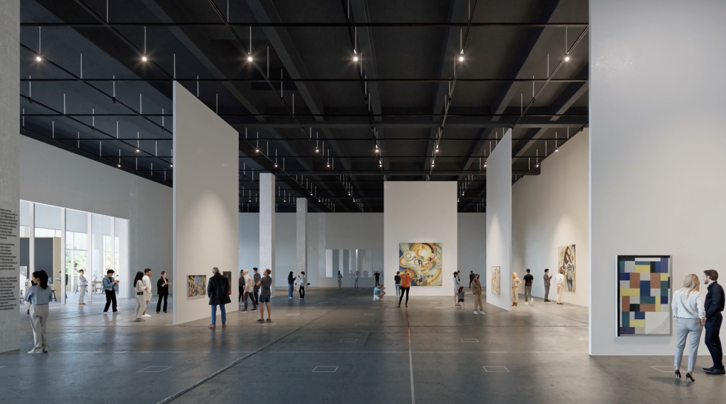 Image de l'intérieur Centre Pompidou basé à Massy, dans l'Essonne, en partenariat avec le Musée Picasso.