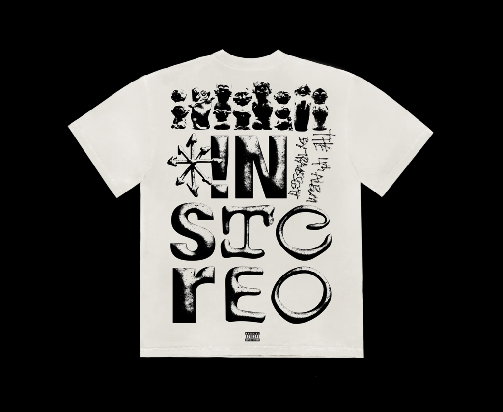 T-shirt spécial de l'album Utopia de Travis Scott : l'un des trois modèles, côté verso