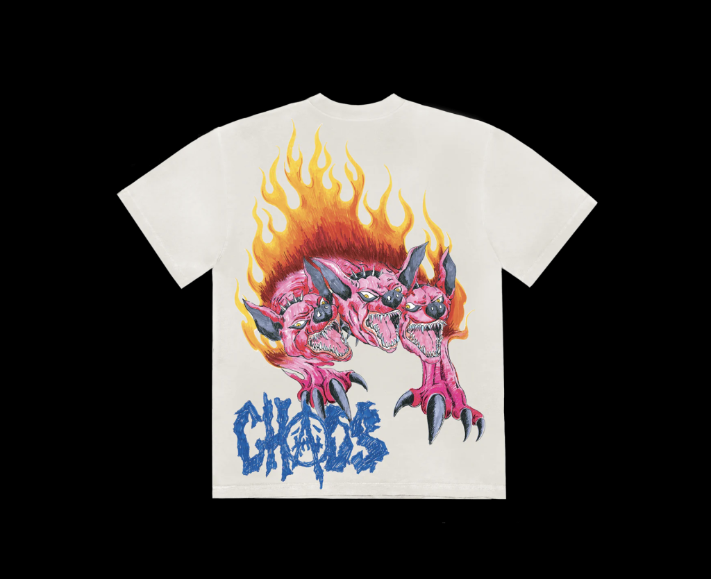 T-shirt spécial de l'album Utopia de Travis Scott : l'un des trois modèles avec St Michael, côté recto