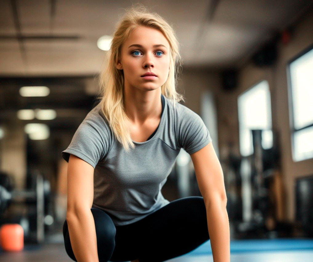 Les squats, premier exercice de la séance.