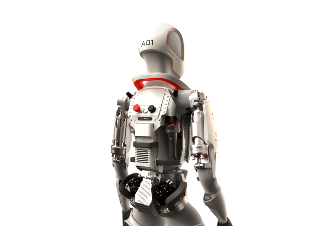 Le dos du robot Apollo.