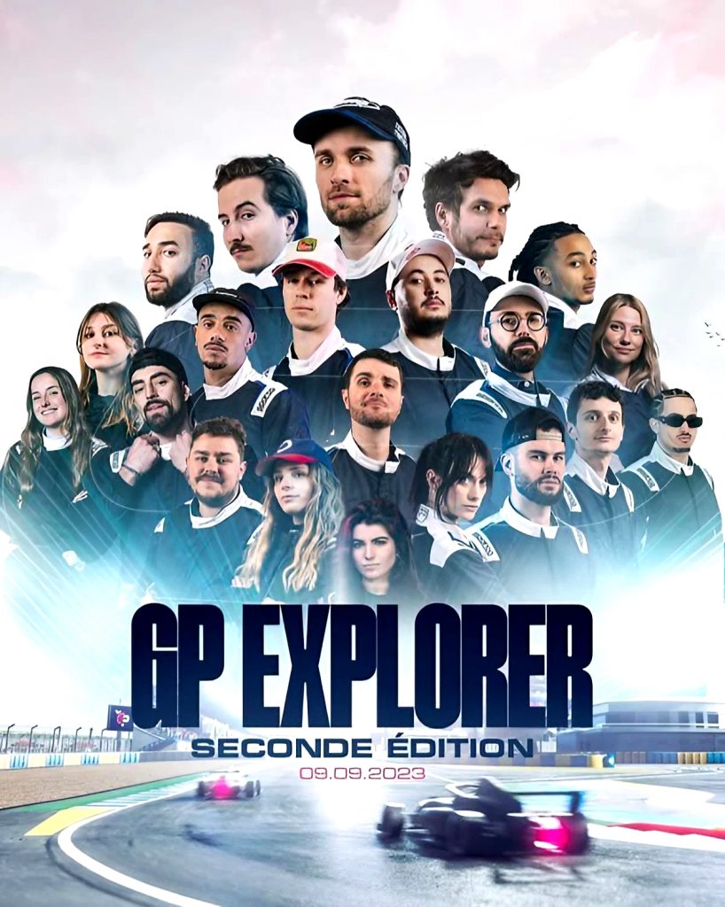 L'affiche du GP Explorer 2 avec les 24 pilotes des 12 écuries
