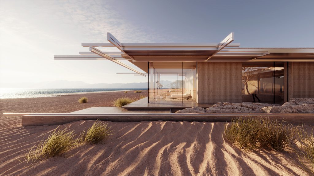 L'une des villa d'Epicon, en bord de mer.
