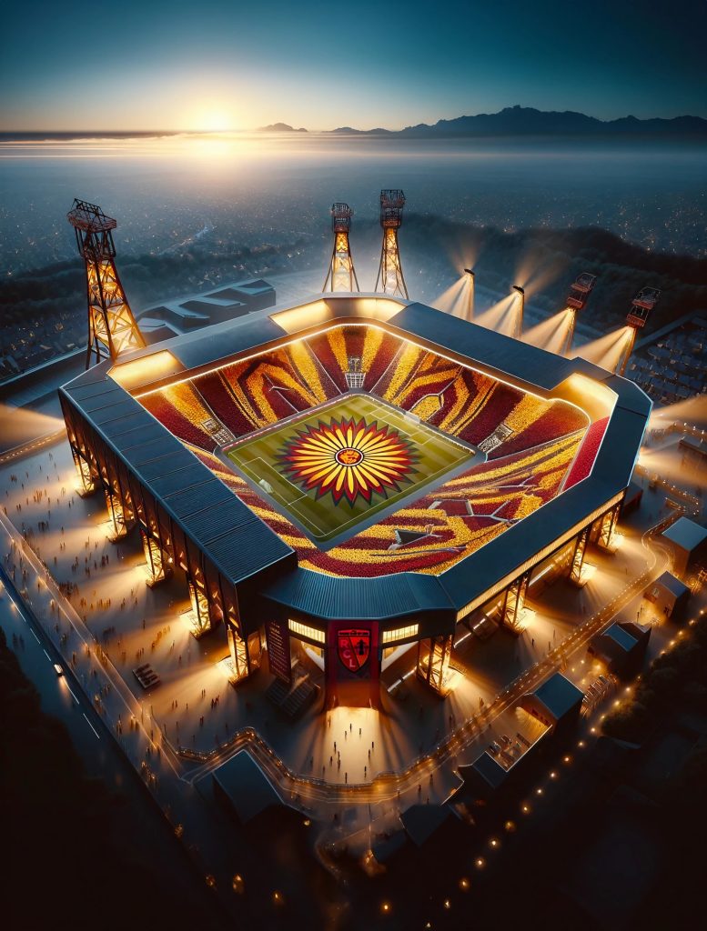 Le stade Bollaert du RC Lens imaginé par l'IA.
