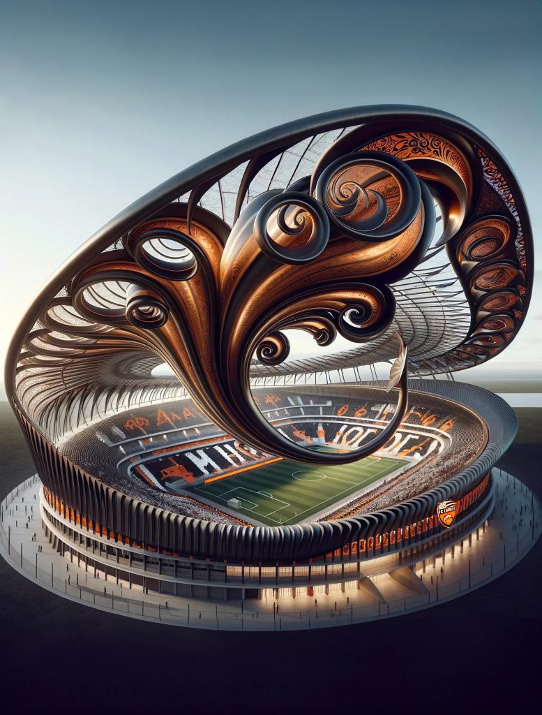 Le stade du Moustoir du FC Lorient imaginé par l'IA.