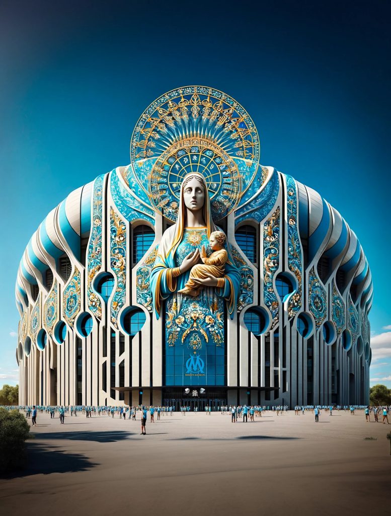 Le stade Vélodrome de l'OM imaginé par l'IA.
