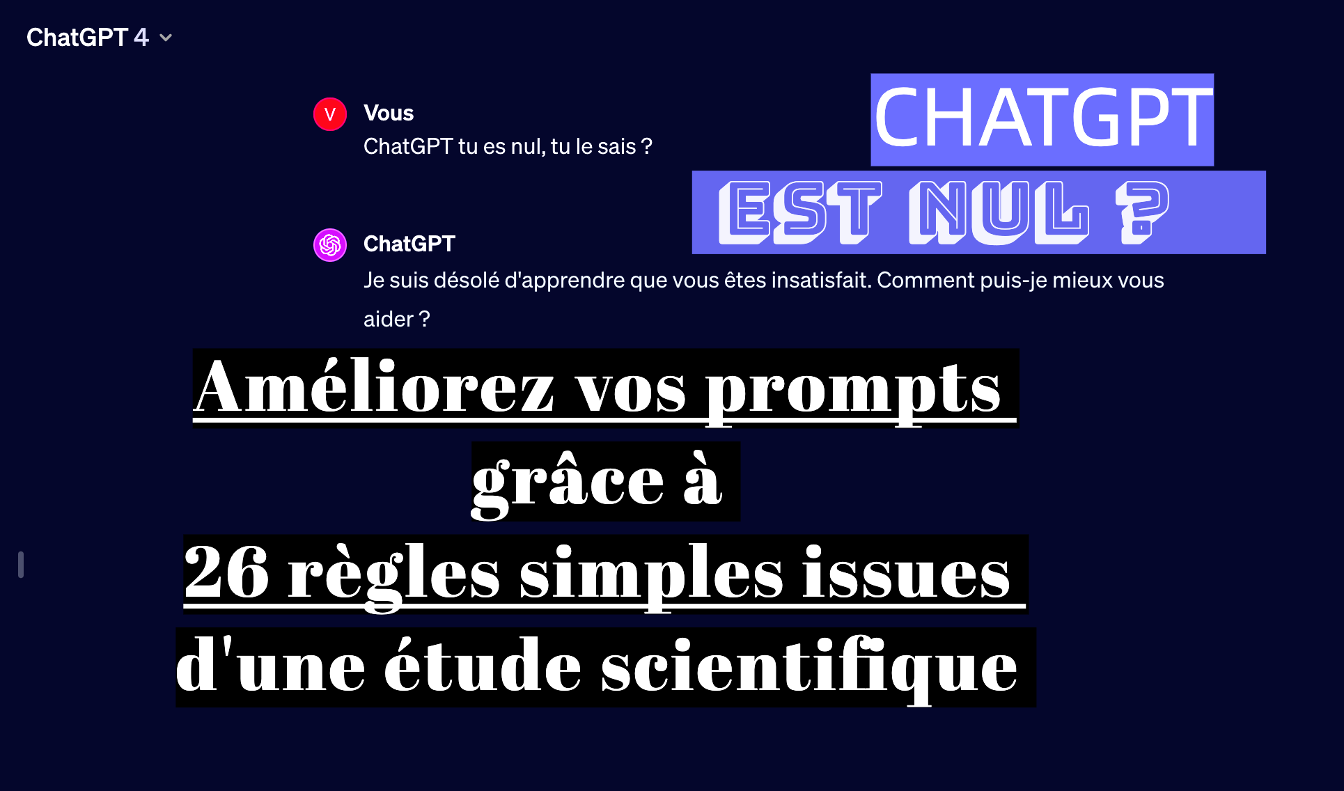Améliorez vos prompts ChatGPT avec ces 26 règles simples