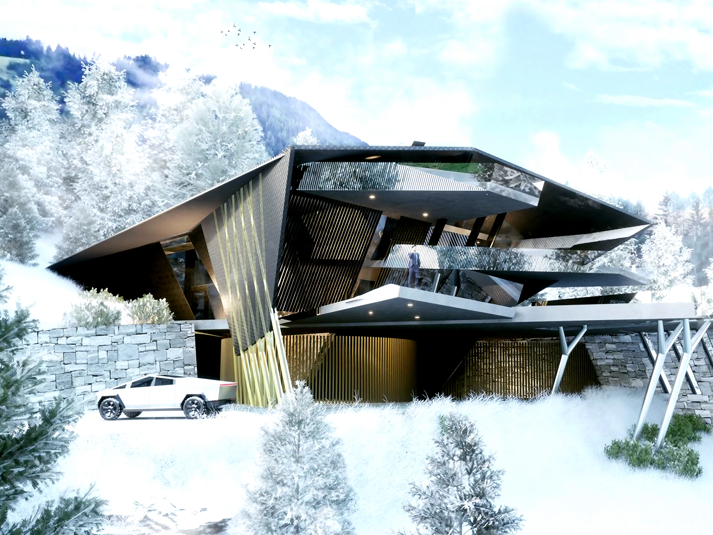 La future maison d’Elon Musk dans les Alpes se dévoile