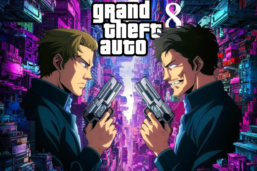 Affiche de GTA 8 générée avec une IA.