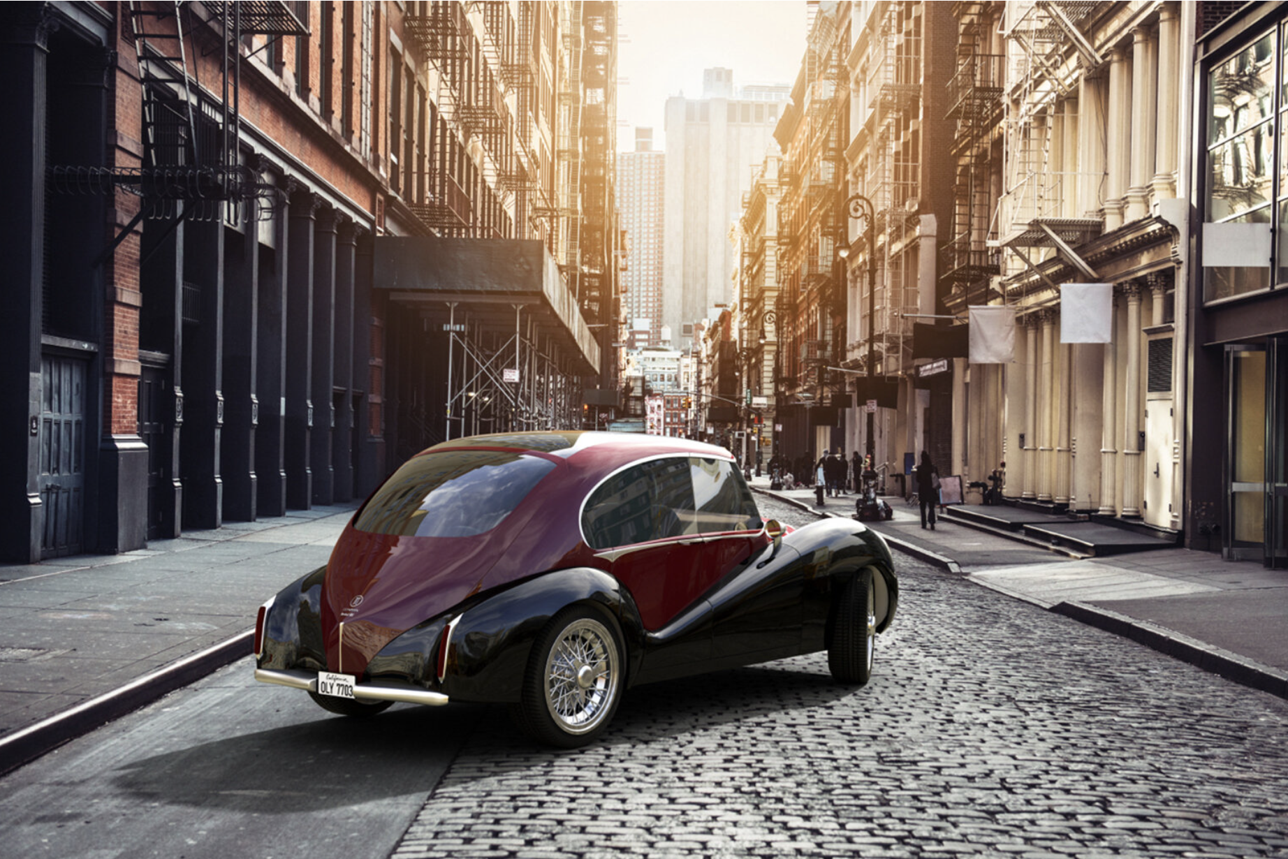 La Model 01 de Olympian Motors dans les rues de New York.